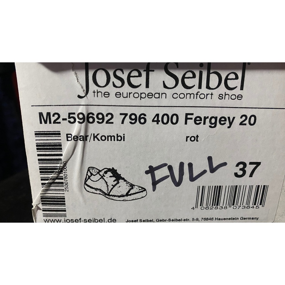 Josef Seibel Fergey 20 Red Leather Comfort Oxfords Womens 37 M2-59692 rot - Picture 7 of 7